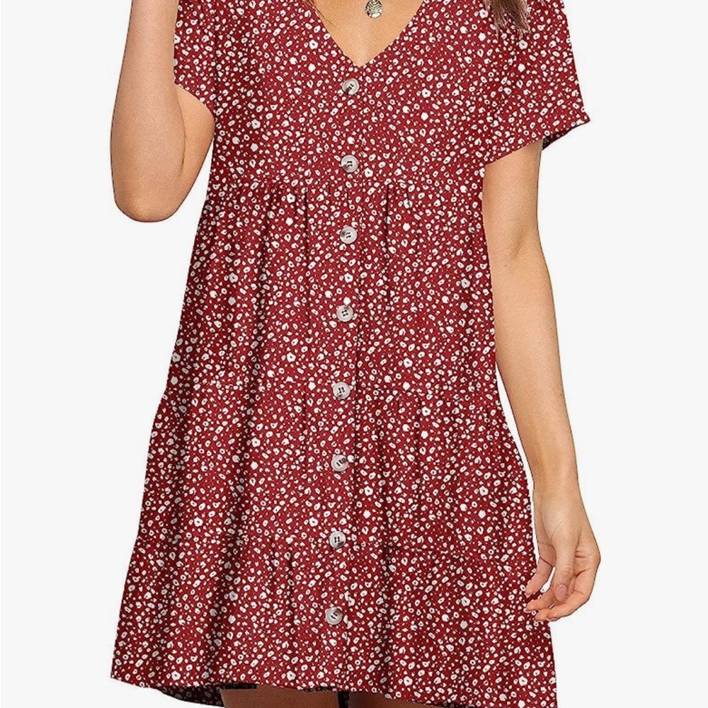 Womens Ruffle Dress Short